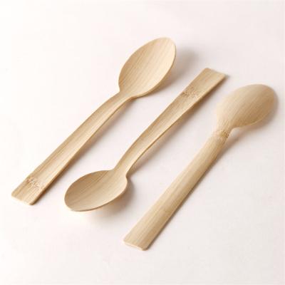 China Wholesale Eco-Friendly Disposable Degradable Natural Western Tableware Bamboo Spoon EXW/FOB/CIF/DDP for sale