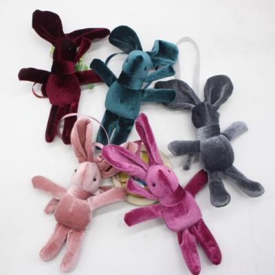 China stuffed & 8Pcs/Lot 8 Colors Cute Cartoon Bunny Plush Toys Small Pendant Mini Rabbit Bouquet Christmas Ornaments Big Ears Bunny Dolls for sale