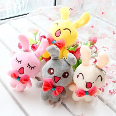 China stuffed & 4pcs/Lot Mini Bunny Stuffed Plush Toy Cute Rabbit Dolls For Baby Rabbit Plush Dolls For Baby The Small Bunny Keychain Wholesale Gift for sale