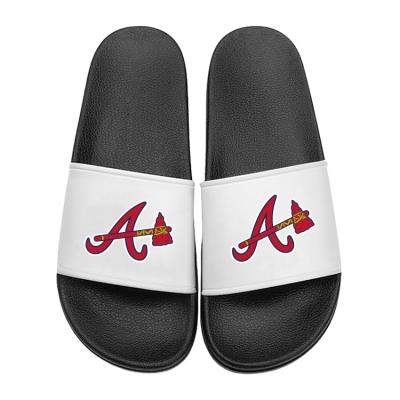 China CUSHIONING Shoes Designer Black Baseball Team Logo PVC Slides Mens Customized Sandals Printed EVA Custom Slippers Slides for sale