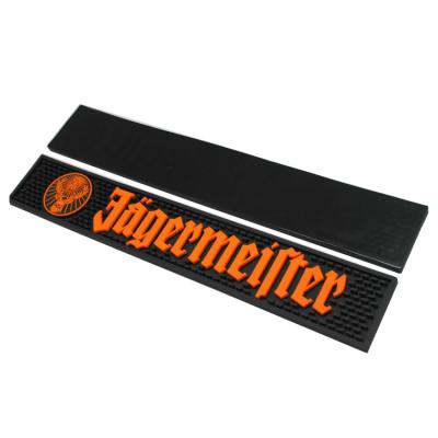 China OEM ODM disposable bar accessories gift for black pvc jagermeister bar mat for promotional events for sale