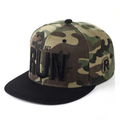 China JOINT Baseball Cap Custom Men's Flat Snapback Embroidery 3d Camouflage Snapback Hats Bulk for sale