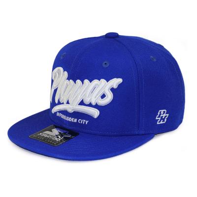 China COMMON Wholesale Custom 3D Embroidery Logo Adjustable Flat Brim Snapback Hats for sale