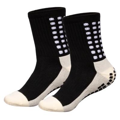 China Breathable Socks Nylon Cotton Custom Logo Anti Slip Sports Grip Socks Soccer Football Socks for sale