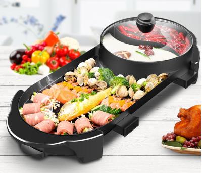 China Family BBQ Chinese style multi-person electric dinner oven electric oven with hot pot for sale