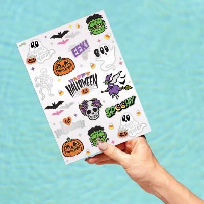 China New Halloween Carnival Temporary Tattoo Stickers Kids Cartoon Sweat Waterproof Temporary Bonus Stickers Tattoo Paste for sale