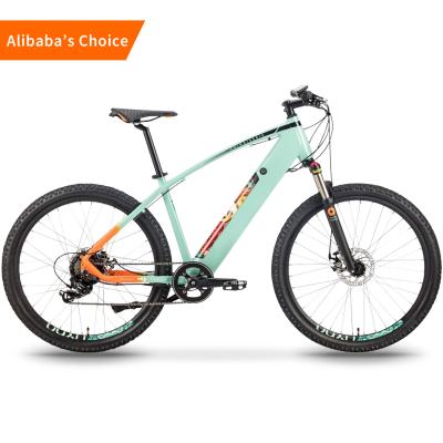 中国 36v Mini Electric City Bikes With Battery Full Suspension 27.5 Inch Mid Drive Aluminum 販売のため