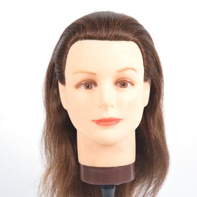 China 100% Human Hair Natural Hair Training Head For Hairdresser Training Mannequin Doll Head for sale