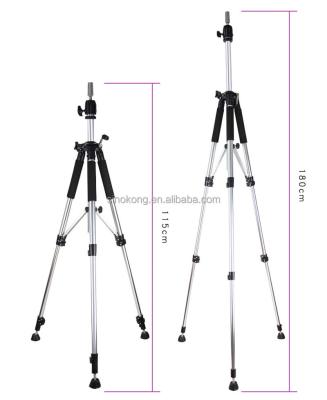 China Wholesale Training Head Aluminum Alloy Mannequin Head Tripod Stand Training Doll Head Tripod Stand for sale