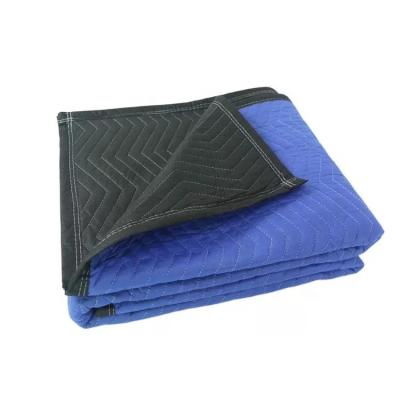 China Anti-Pull Navy Blue And Black Quilted Shipping Furniture Pads Moving And Packing Covers for sale