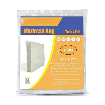 China Recyclable PE Movable Mattress Bag Heavy Duty Mattress Bags For Moving for sale