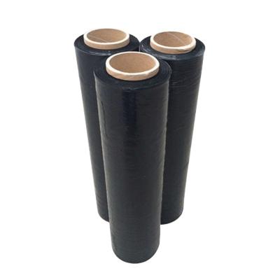 China Black Moisture Proof Hand Use LLDPE Pallet PE Stretch Film Pallet Shrink Wrap Stretch Film for sale