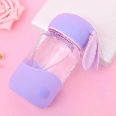 China Sustainable Factory Wholesale Custom Logo Simple Creative Portable Rabbit Shape Water Cup With Lid for sale