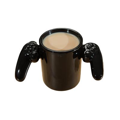 China Sustainable Hot Sale Creative Game Handle Ceramic Coffee Mug Game Machine Home Drink Water Cups for sale