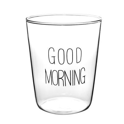 China American Style Factory Direct Breakfast Coffee Cup High Borosilicate Heat-resistant Household Clear Water Glass Cup for sale