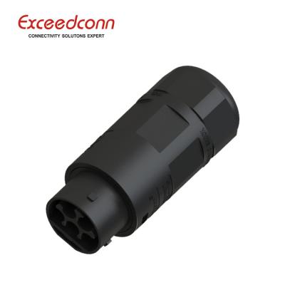 China Hot Selling Power China Factory AC 5 Pin Circular Plastic Connector Male Cable End for sale