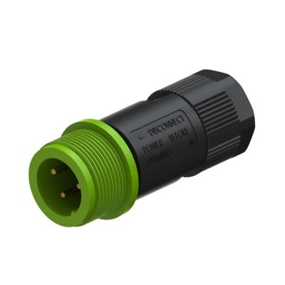 China Lighting Outdoor 3pin Lighting IP68 Waterproof Electrical Plug Cable Wire Straight Screw Connector for sale