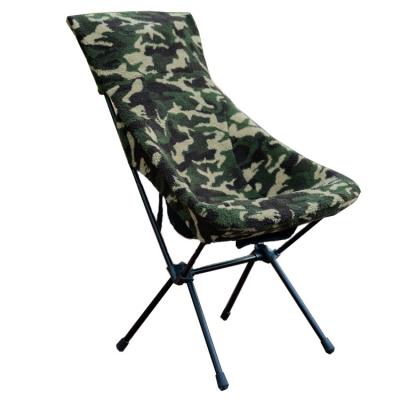 China Plain Warm High Back Folding Chair Sherpa Fabric Cover use for Winter Removable Cover for sale