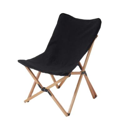 China Modern Factory Direct Cheap Outdoor Furniture Portable Wooden Canvas Fabric Folding Beach Chair for sale