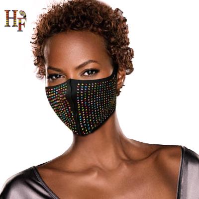 China HF Anti-static African Stoned Face MAS k Fashion Stretch Mas k For Adults for sale