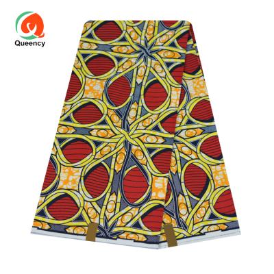 China Queency Fabrics Anti-static African Wax Prints Wax African Print Cotton Fabric In Wax Fabric Wholesale for sale