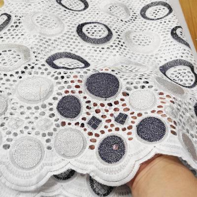 China Viable African Swiss Lace Fashion New Design New Arrival Voile Lace Fabric 100% Handcut Lace for sale