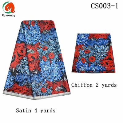 China NEW Polyester Shrink-Resistant Fabric Summer Queency 100% African Ladies Satin Chiffon Fabric for sale