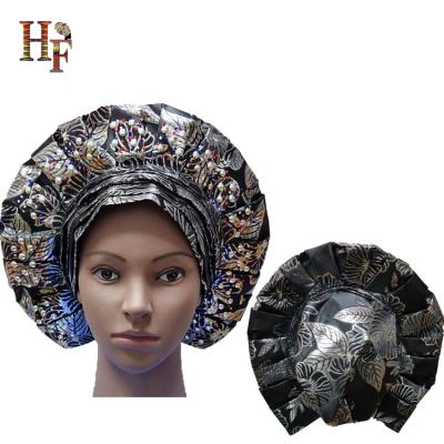 China African head wrap headtie with sego women beaded headtie ladies auto gele cap gele for sale