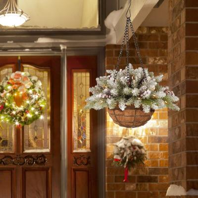 China Factory Direct Selling Christmas Wreath Basket Wreath Decorations Home Decor Outdoor Garden Art for sale