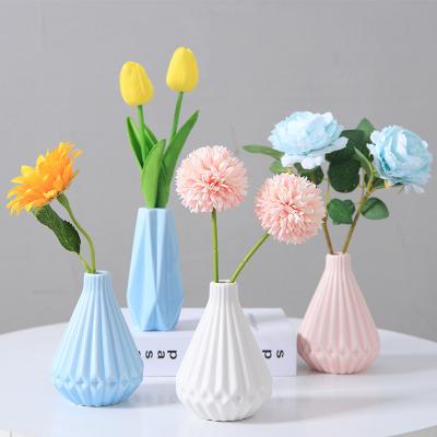 China Nordic minimalist ceramic creative simple flower vase small decoration home style desktop decoration for sale