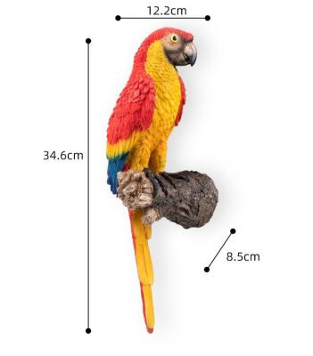 China Minimalist Handmade Resin Craft Garden Promotion New Product Promotion Parrot Statue Outdoor Home Cute Decoration for sale