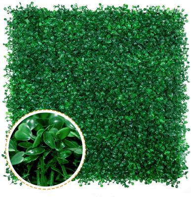 China Minimalist Artificial Hedge 4 Layer Milan Grass Anti-UV Green Wall Background For Outdoor Garden Fence Screen Indoor Wall Decoration for sale