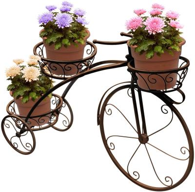 China Europe Vintage Home and Garden Flower Pot Bicycle Planter Metal Bicycle Decorative Flower Pots for Decorative Garden for sale