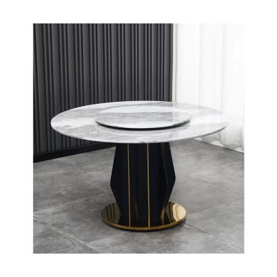 China Convertible modern hotel metal gold tables and black chairs set for kitchen and restaurants for sale