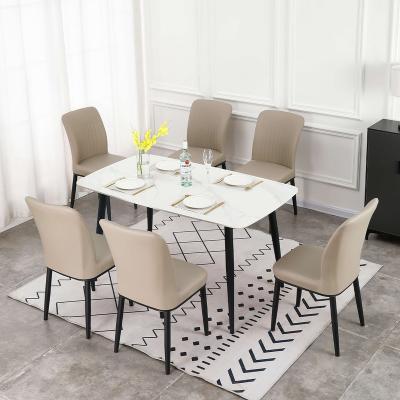 China Northern Europe Adjustable Household Rock Marble Beam Rectangular Dining Table Top (Other) For Dining Room for sale