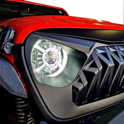 China PC 9-Inch DRL Halo LED Headlights For Jeep Wrangler JL Gladiator for sale