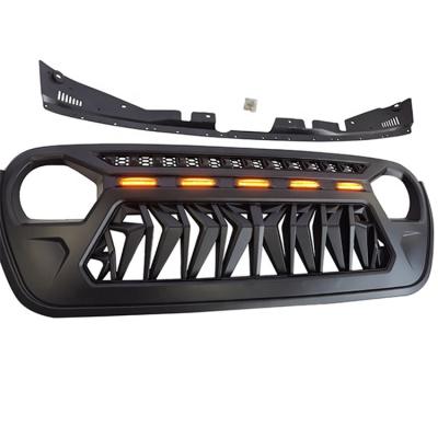 China ABS Jiipower Mesh Car Front Grill With 5 Amber Lights for JL cowboy for sale