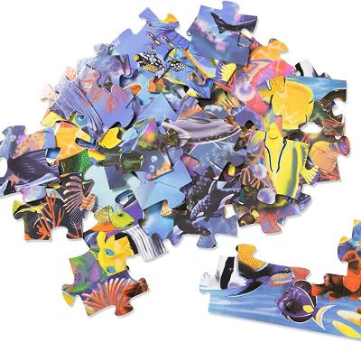 China Cartoon Toy Logic Sublimation Puzzle Toy Educa 48 Pieces Custom Map Puzzle World Kids Mind I.Q. for sale