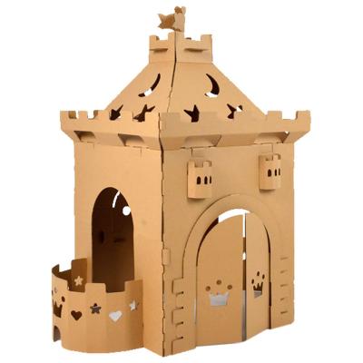 China Custom Toy DIY Practice Cardboard Room 3d Puzzle Games Cardboard House Picture for sale