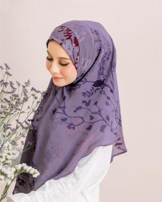 China Polyester Malaysia ready to wear khimar georgette hijab shawls printed semi instant chiffon hijab for women for sale