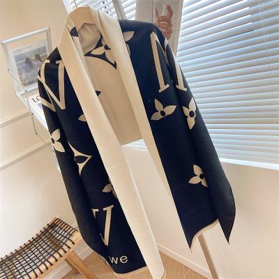 China Cashmere women plaid scarf winter warm shawl and wrap New Designer  Brand Branded Name Logo Ladies Cashmere Winter Scarf Women Shawls Scarves for sale