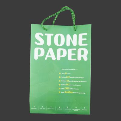 China Customized Stone Paper Packaging Tear Resistant Waterproof Creasyproof For Shopping for sale