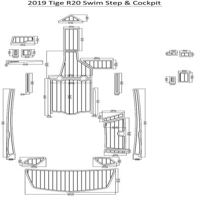 China 2019 Floor Rod R21 Swim Step & Boat Cockpit Protection EVA Teak Decking 1/4