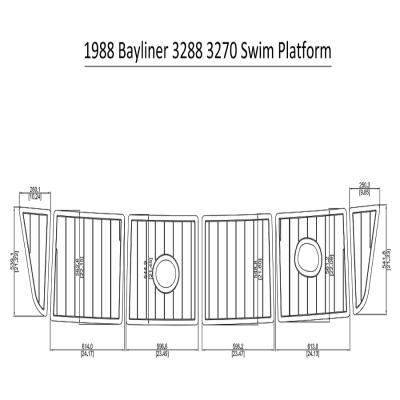 China Bayliner 1988 3288 Boat Flooring EVA Teak Decking 3270 Deck Protector 1/4