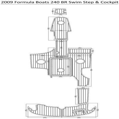 China 2009 Flooring Formula 240 BR Swim Step & Cockpit Pad EVA Teak Decking 1/4