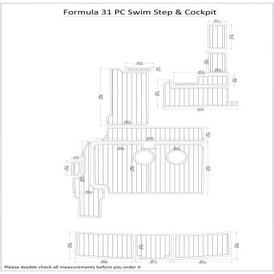 China Floor Formula 31 PC Swim Step Cockpit Boat EVA Faux Foam Teak Deck Floor Protection for sale