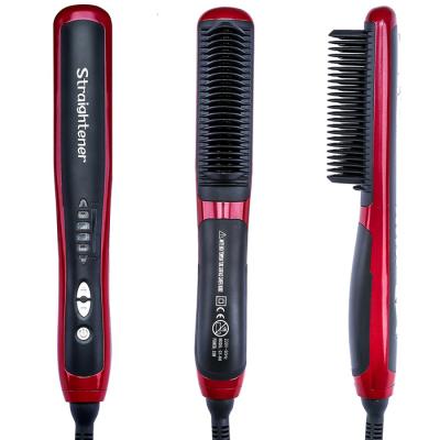 China Fast Heat Beard Straightener Comb, Electric Hair Straightener Comb For Men Beard Hair for sale