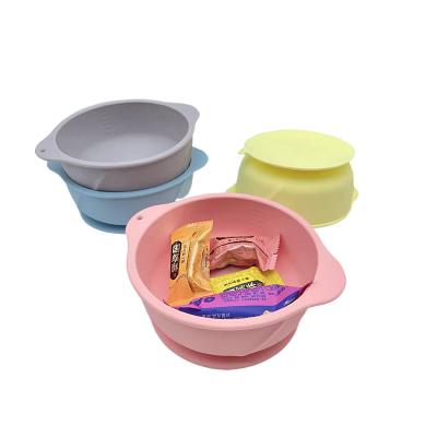 China Complementary Environmental Friendly Children's Food Tableware Viable Anti-Scalding Silicone Bowl Anti-Falling for sale