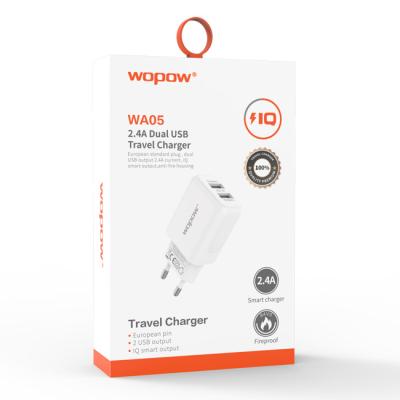 China WA05 Mobile Phone EU usb wopow dual charger fast charging phone for sale