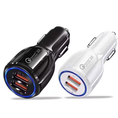 China Mobile Phone Tablet MP3 GPS Dual Fast Charging Type 2 High Quality Car-Charger USB Car USB Adapter QC3.0 Charger for sale